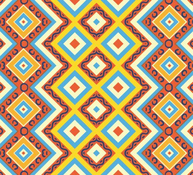 kesintisiz renkli Aztek desen