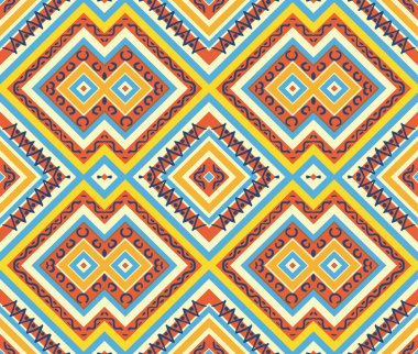 kesintisiz renkli Aztek desen