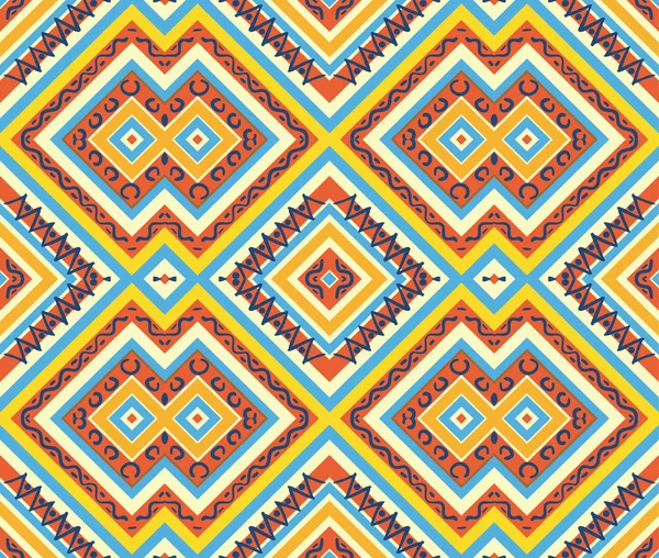 Patrón azteca inconsútil colorido — Vector de stock