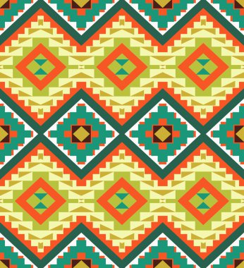 kesintisiz renkli Aztek desen