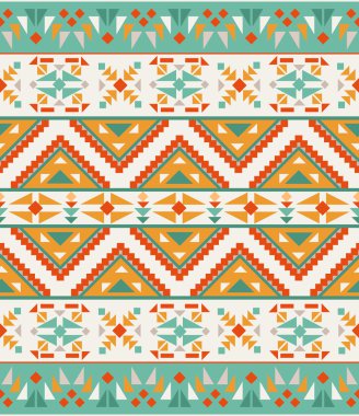 kesintisiz renkli Aztek desen