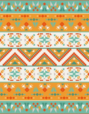 kesintisiz renkli Aztek desen