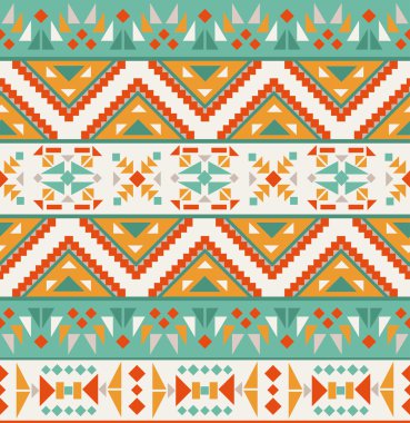 kesintisiz renkli Aztek desen