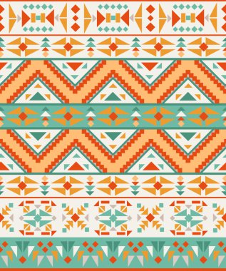 kesintisiz renkli Aztek desen