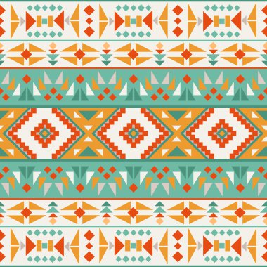kesintisiz renkli Aztek desen