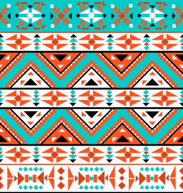 kesintisiz renkli Aztek desen