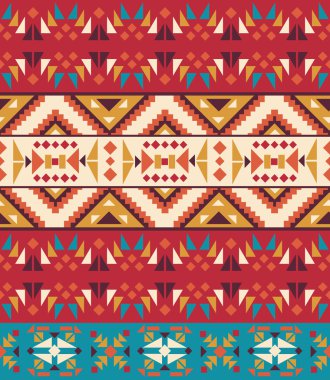 kesintisiz renkli Aztek desen