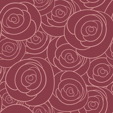 vintage gül ile sorunsuz vektör desen