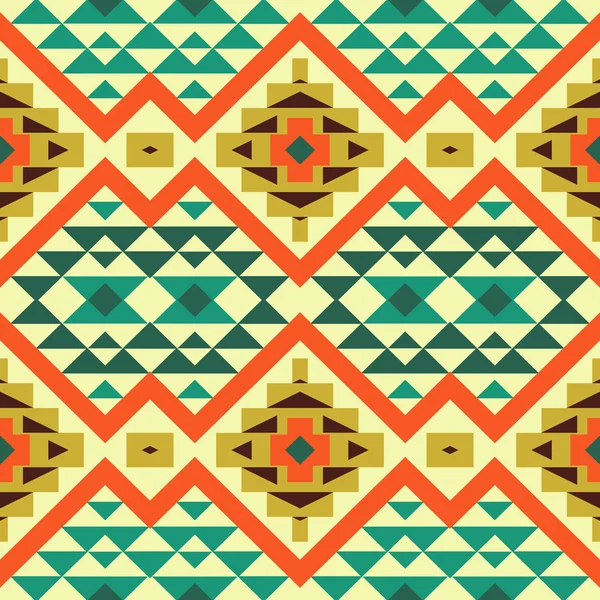 Naadloze kleurrijke Azteekse patroon — Stockvector