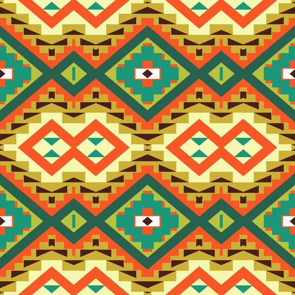 Seamless colorful aztec pattern — Stock Vector