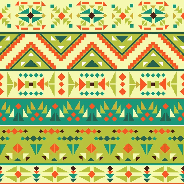 Patrón azteca inconsútil colorido — Vector de stock