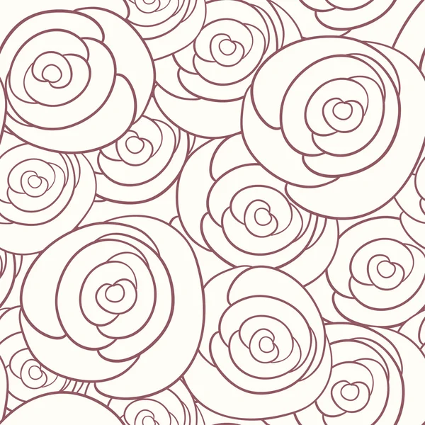 无缝的矢量模式与老式的玫瑰 — 图库矢量图片