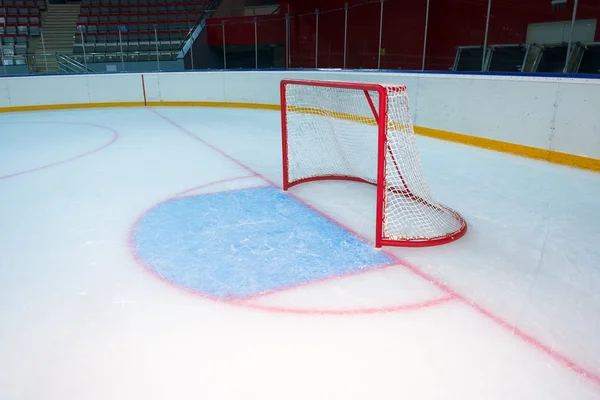 Empty hockey goal Stock Photo