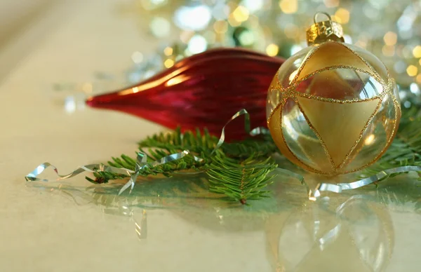 Fondo de decoraciones navideñas — Foto de Stock