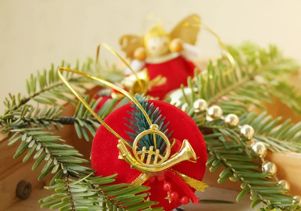 クリスマスの装飾の背景 — ストック写真