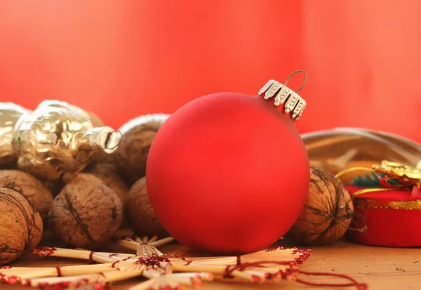 Fundo de decorações de Natal — Fotografia de Stock