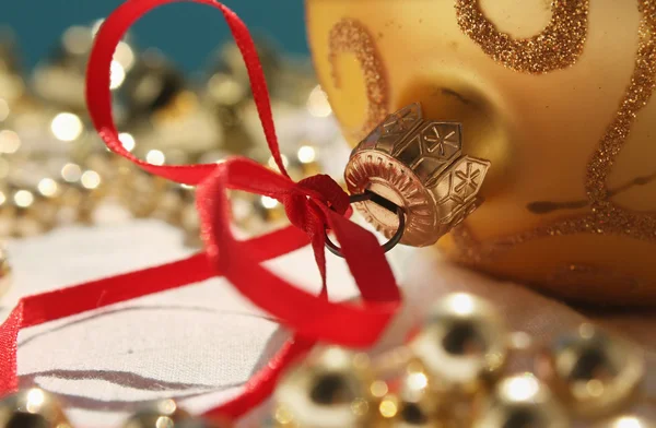 Tło z dekoracji świątecznych — Zdjęcie stockowe