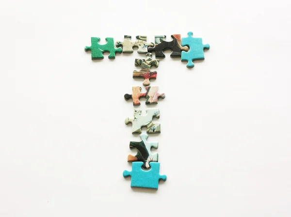 Puzzle dopis — Stock fotografie