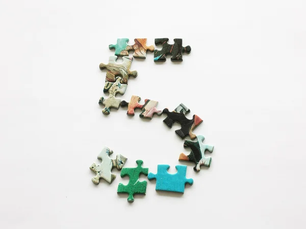 Puzzle digit — Stock Photo, Image