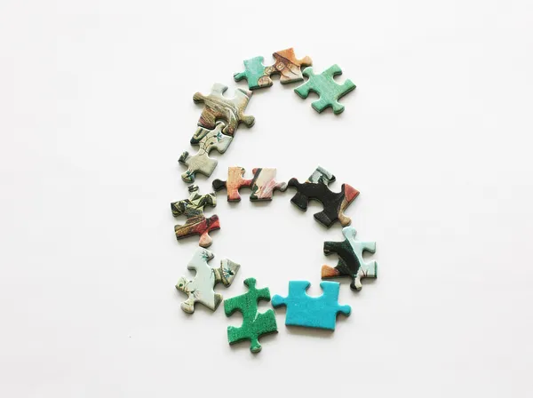 Puzzle digit — Stock Photo, Image