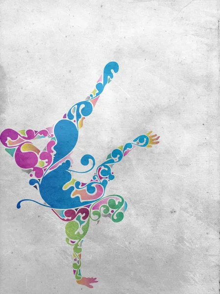 Break Dancer Flourish Background — Stock Photo, Image