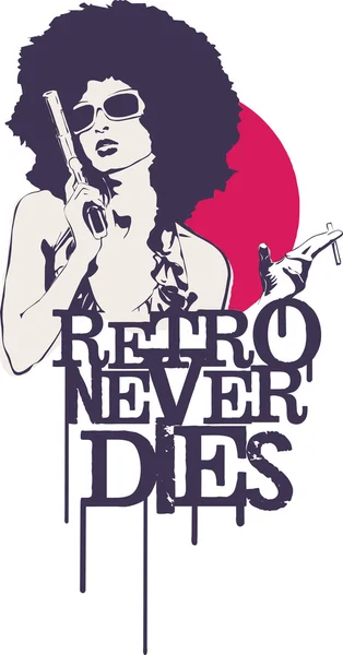 Retro nunca muere — Vector de stock