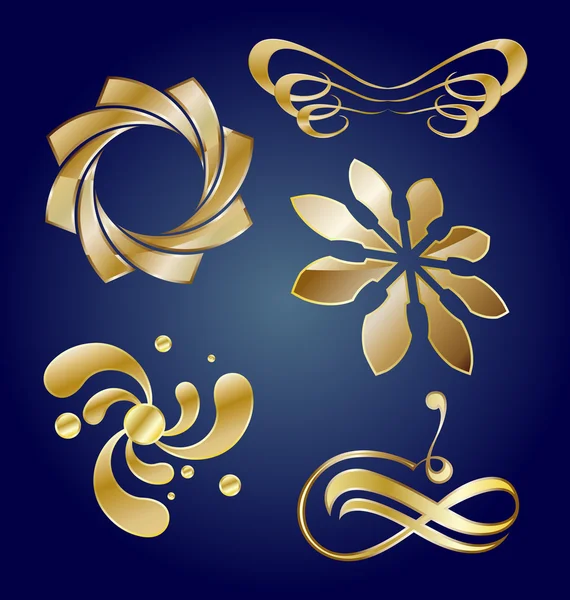 Emblèmes dorés — Image vectorielle