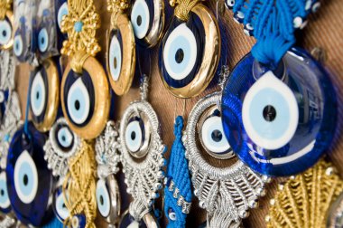 Turkish evil eye beads clipart