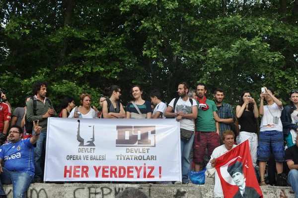 Protestos no Parque Gezi em Istambul — Fotografia de Stock