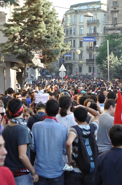 Gezi parku protesty v Istanbulu — Stock fotografie