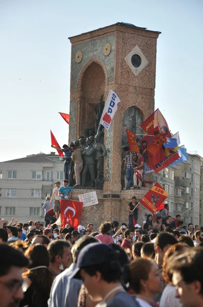 Istanbul gezi Parkı protesto gösterileri — Stok fotoğraf