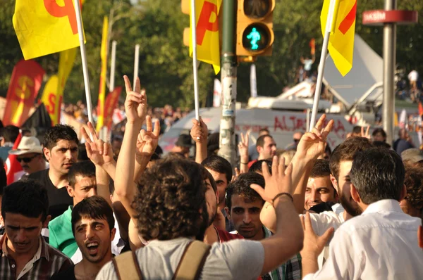 Gezi park protester i istanbul — Stockfoto