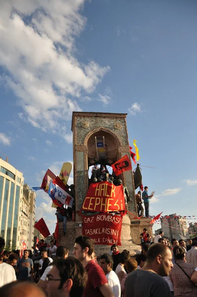Gezi parku protesty v Istanbulu — Stock fotografie