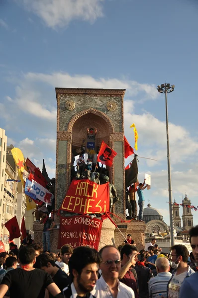 Gezi park protester i istanbul — Stockfoto