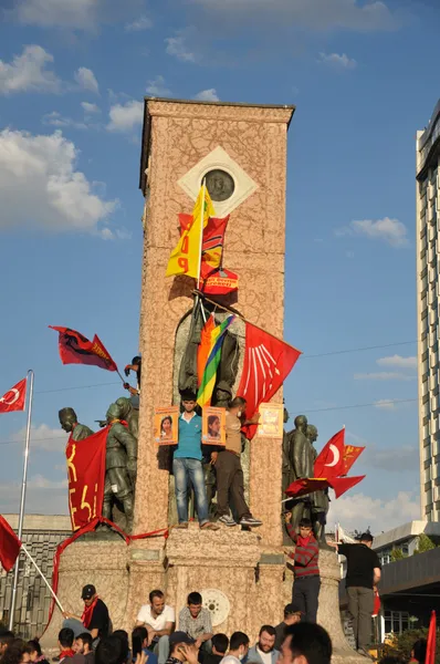 Gezi park protester i istanbul — Stockfoto