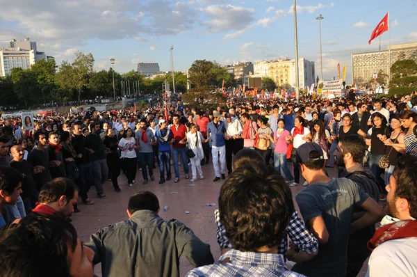 Gezi parku protesty v Istanbulu — Stock fotografie