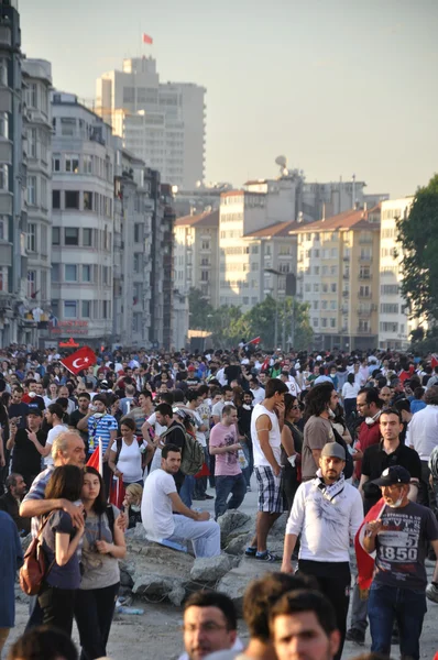 A Gezi Park tiltakozások Isztambulban — Stock Fotó