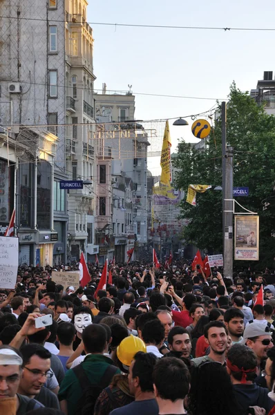 Gezi 公园抗议在伊斯坦布尔 — 图库照片