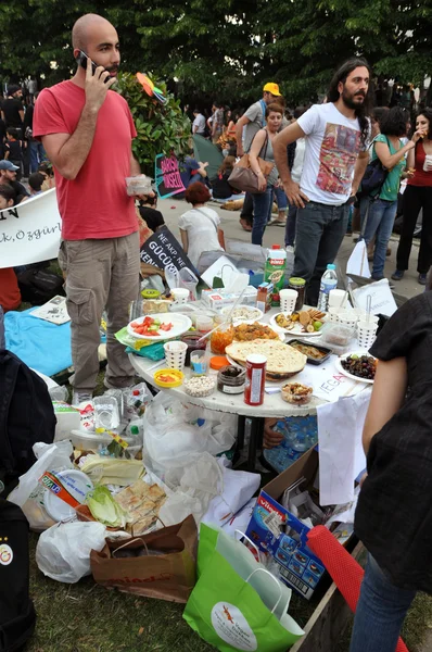 Gezi 公园抗议在伊斯坦布尔 — 图库照片