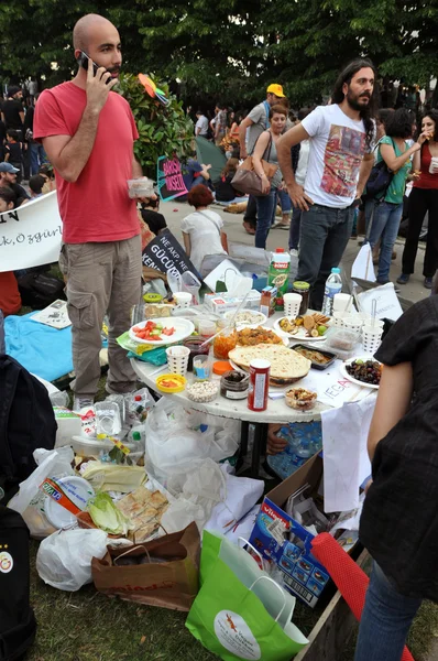 Gezi park protesten in istanbul — Stockfoto