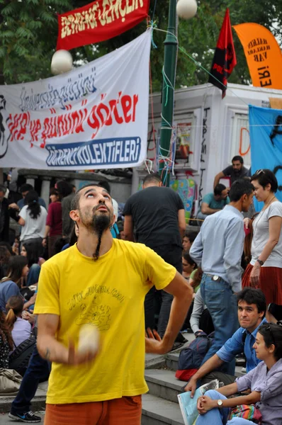 Gezi park protester i istanbul — Stockfoto