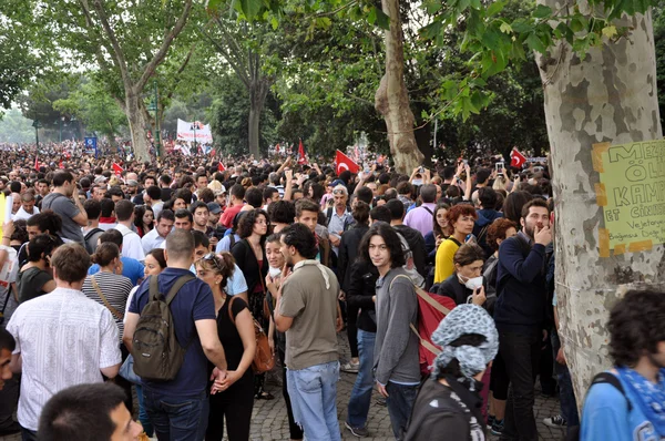 Istanbul gezi Parkı protesto gösterileri — Stok fotoğraf