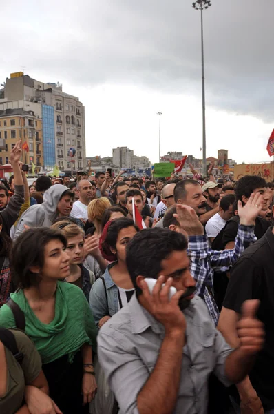 Istanbul gezi Parkı protesto gösterileri — Stok fotoğraf