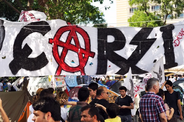 Протесты в парке Гези — стоковое фото