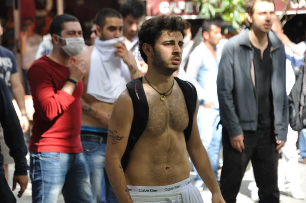 İstanbul gezi Parkı protesto, daha ilk günden — Stok fotoğraf