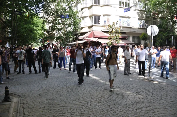 이스탄불 Gezi 공원 항의 첫 날 — 스톡 사진