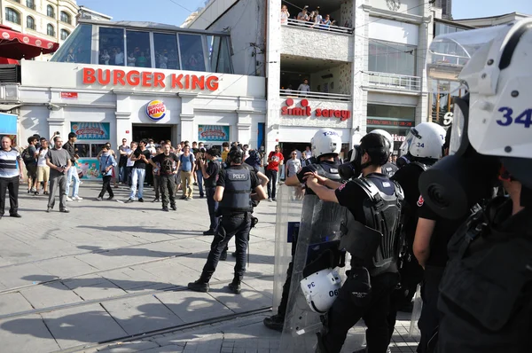 İstanbul gezi Parkı protesto, daha ilk günden — Stok fotoğraf