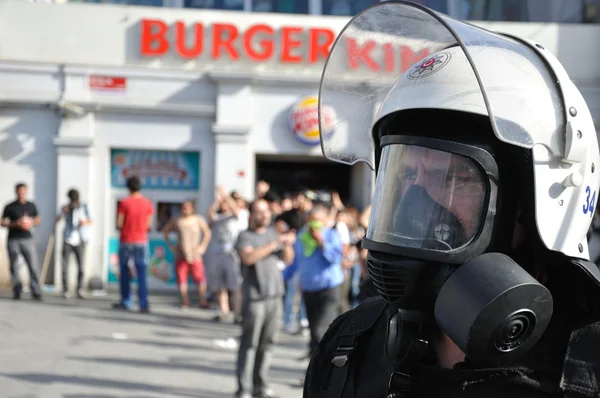 Stambuł gezi parku protestu, pierwszy dzień — Zdjęcie stockowe