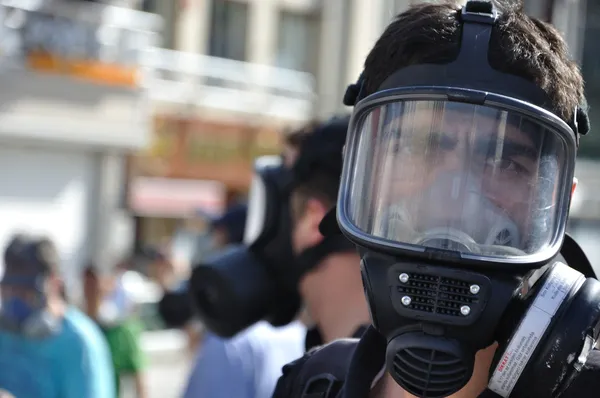 Istanbul Gezi Park Protest, the very first day — Stock Photo, Image