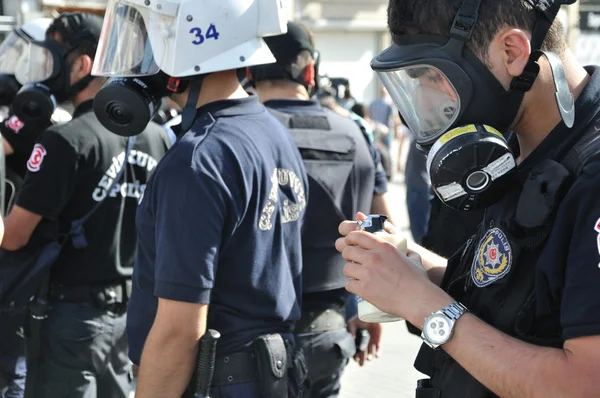 Stambuł gezi parku protestu, pierwszy dzień — Zdjęcie stockowe